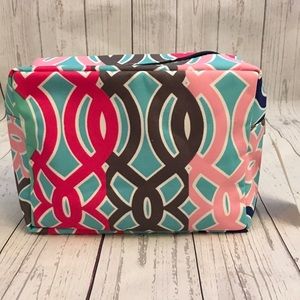 Colorful Modern Vine Print Cosmetic Beauty Bag